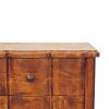 25" Chestnut Solid Wood Three Drawer Nightstand