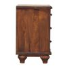 25" Chestnut Solid Wood Three Drawer Nightstand