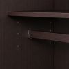 74" Dark Brown Solid Wood Four Door Combo Dresser