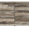 59" Brown Wood Six Drawer Double Dresser