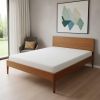 Brown Solid Wood And Metal Queen Bed Frame