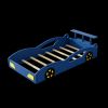 Blue Solid Wood Twin Race Car Bed