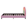 Rainbow And Pink Solid Wood And Upholstery Upholstered Twin Rainbow