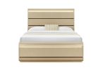 Gold Wood Lighted Queen Bed Frame