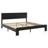Black Solid Wood Wood And Metal King Bed Frame