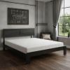 Black Solid Wood Wood And Metal King Bed Frame