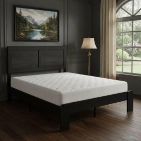 Black Metal And Wood Full Bed Frame