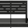 Black Metal Steel And Wood King Bed Frame