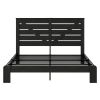 Black Metal Steel And Wood King Bed Frame