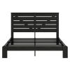 Black Metal Steel And Wood King Bed Frame