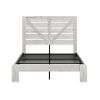 White Solid Wood Metal And Wood Full Bed Frame