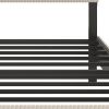 Beige And Off White Iron And Metal And Linen Upholstered King Bed Frame