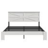 White Solid Wood And Metal King Bed Frame