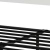 White Wood And Metal Lighted Full Bed Frame With USB With Shelves Storage