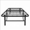 Black Steel Extralong Twin Bed Frame