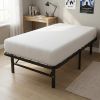 Black Steel Extralong Twin Bed Frame