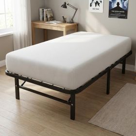 Black Steel Extralong Twin Bed Frame