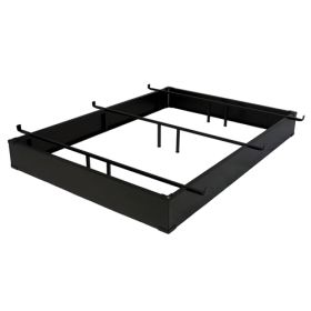 King  size Hotel Style Metal Bed Base Bed Frame in Espresso - 7.5-inch High