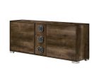 Wood Three Drawer Double Dresser