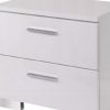 Two Drawers Mirrored Nightstand
