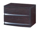 Two Drawers Manufactured Wood Mirrored Nightstand