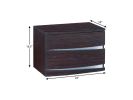 Two Drawers Manufactured Wood Mirrored Nightstand