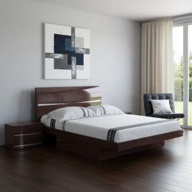 Solid Wood King Wood  Bed (Color: brown)