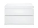 White Wood Two Drawer Nightstand