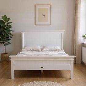 Classic White Panel Size Bed (size: QUEEN)