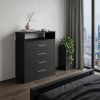 Wood Four Drawer Dresser