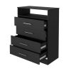 Wood Four Drawer Dresser