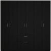 Black And White Wood Door Single Drawer Combo Dresser