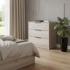Wood Three Drawer Dresser