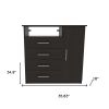Manufactured Wood Four Drawer Combo Dresser
