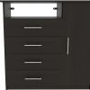 Manufactured Wood Four Drawer Combo Dresser