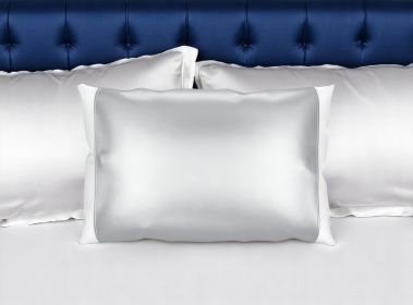 Silk Open Ended Pillowcase (Color: Silver)