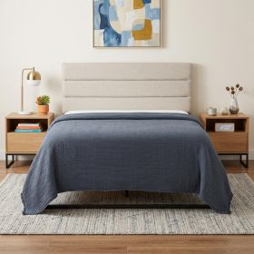 Checkered Quilt (Color: Indigo, size: KING)