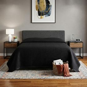 Black Geometric Quilt (size: KING)