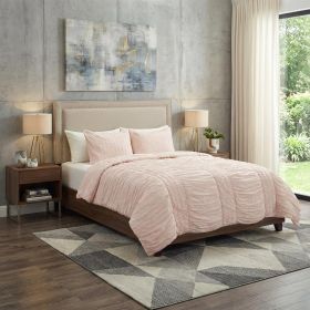 Pink Geometric  Quilt (size: KING)