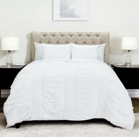 Geometric King Quilt (Color: White)