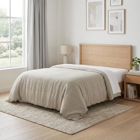 Stone Linen Dry Clean Only Polyester Down Alternative Comforter (size: KING)