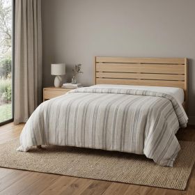 Natural Linen Washable Polyester Duvet Cover (size: KING)