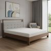Brown and Gray Wood Tufted Upholstered Bed Frame