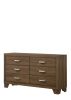 and Manufactured Wood Six Drawer Double Dresser