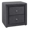 21"  Wood Two Drawer Nightstand