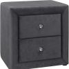 21"  Wood Two Drawer Nightstand