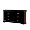 Solid and Manufactured Wood Six Drawer Double Dresser