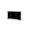 Solid and Manufactured Wood Six Drawer Double Dresser