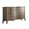 Solid and Manufactured Wood Eight Drawer Double Dresser