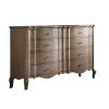 Solid and Manufactured Wood Eight Drawer Double Dresser